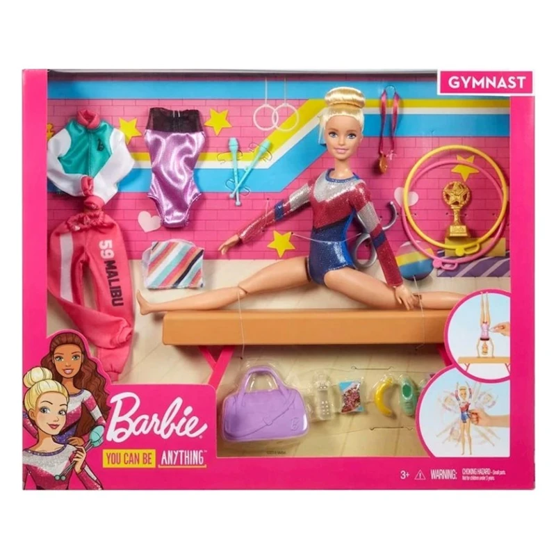 Игровой набор Barbie GJM72 Gymnastics Playset With Doll, Balance Beam Mattel Игровой набор Barbie GJM72 Gymnastics Playset With Doll, Balance Beam Mattel