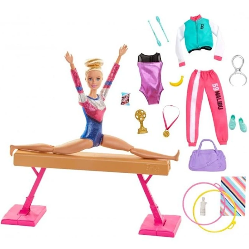 Игровой набор Barbie GJM72 Gymnastics Playset With Doll, Balance Beam Mattel Игровой набор Barbie GJM72 Gymnastics Playset With Doll, Balance Beam Mattel