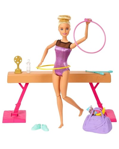 Oyun dəsti Barbie GJM72 Gymnastics Playset With Doll, Balance Beam Mattel