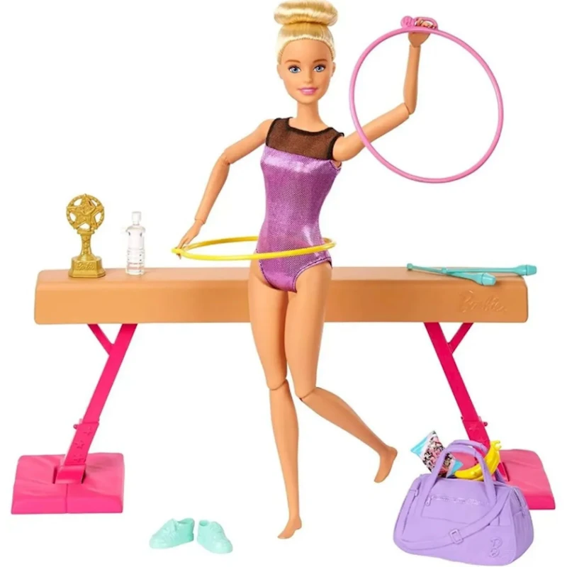 Игровой набор Barbie GJM72 Gymnastics Playset With Doll, Balance Beam Mattel Игровой набор Barbie GJM72 Gymnastics Playset With Doll, Balance Beam Mattel