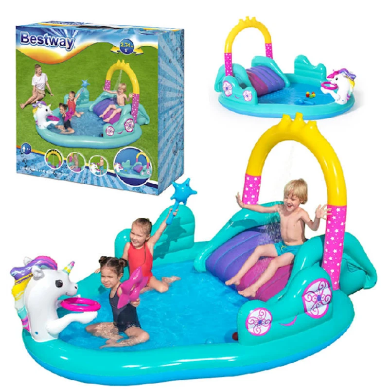 Su oyun mərkəzi Bestway 53097, 274x198x137 sm, mavi