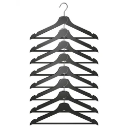 Набор вешалок IKEA Bumerang, 14x43 см, дерево, 8 шт, черный