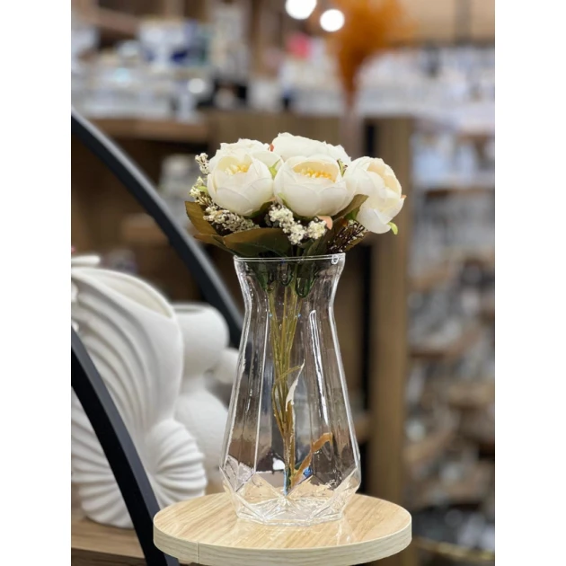 Ваза Plateon0037, стекло, прозрачная, 20 см Ваза Plateon0037, стекло, прозрачная, 20 см