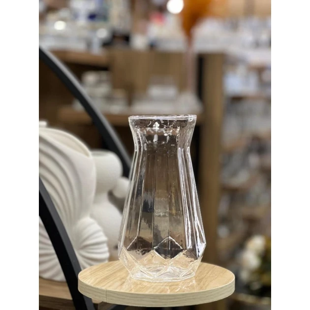 Ваза Plateon0037, стекло, прозрачная, 20 см Ваза Plateon0037, стекло, прозрачная, 20 см