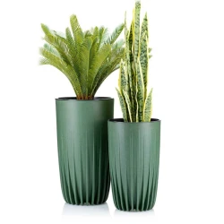 Горшок Lamela Mira Eco Wood 30 cм, пластик, зеленый