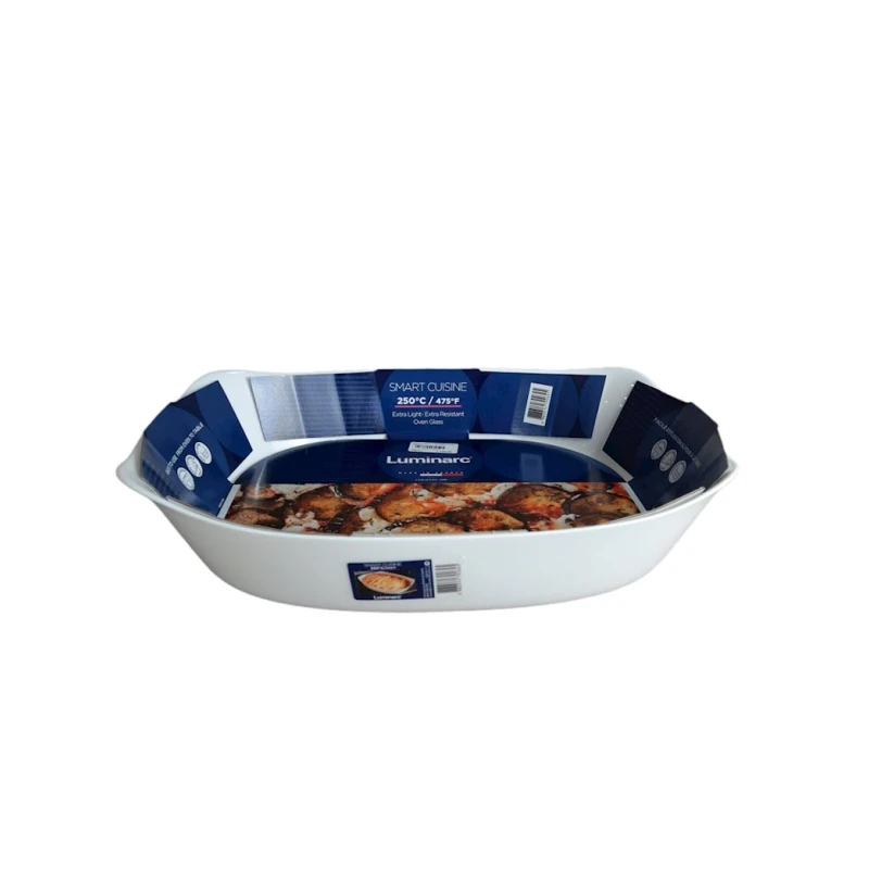 Bişirmə üçün qəlib Luminarc Smart Cuisine DSE90S7, bərkidilmiş şüşə, ağ, 38x28 sm Bişirmə üçün qəlib Luminarc Smart Cuisine DSE90S7, bərkidilmiş şüşə, ağ, 38x28 sm