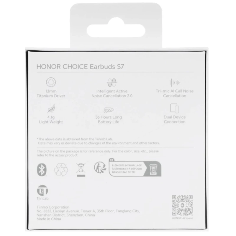 Simsiz qulaqlıq Honor Choice Earbuds S7 White Simsiz qulaqlıq Honor Choice Earbuds S7 White