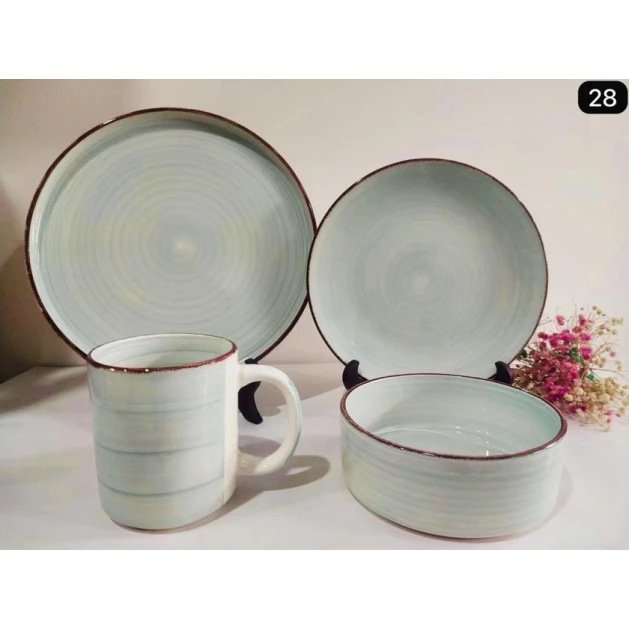 Набор столовой посуды 911miv, керамика, разноцветный, 4 персон, 16 предметов