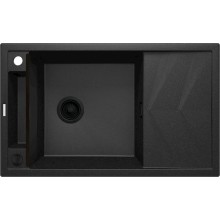 Mətbəx çanağı Deante Magnetic ZRM_G113, qranit, qara, 82x50x21.9 sm