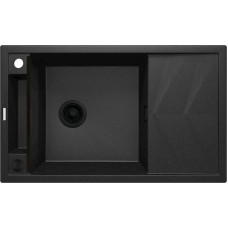 Mətbəx çanağı Deante Magnetic ZRM_G113, qranit, qara, 82x50x21.9 sm