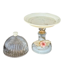 Pirojnalar üçün altlıq Mondo Villary 20х30 sm, şüşə, bej/qızılı