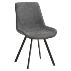 Вращающийся стул JYSK Hygum, серый/черный, 54x59x90 sm, 2 шт