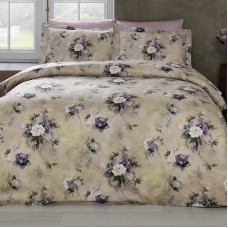 Yataq dəsti Tivolyo Home Belissa, satin, ikinəfərlik, bej/bənövşəyi
