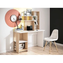 Письменный стол 3563_M3StolPenOlimpWhson, белый/коричневый, 120x50x155 см Письменный стол 3563_M3StolPenOlimpWhson, белый/коричневый, 120x50x155 см