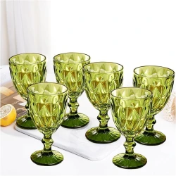 Набор (6 бокалов+6 рюмок), стекло, зеленый, 330 мл, 12 шт