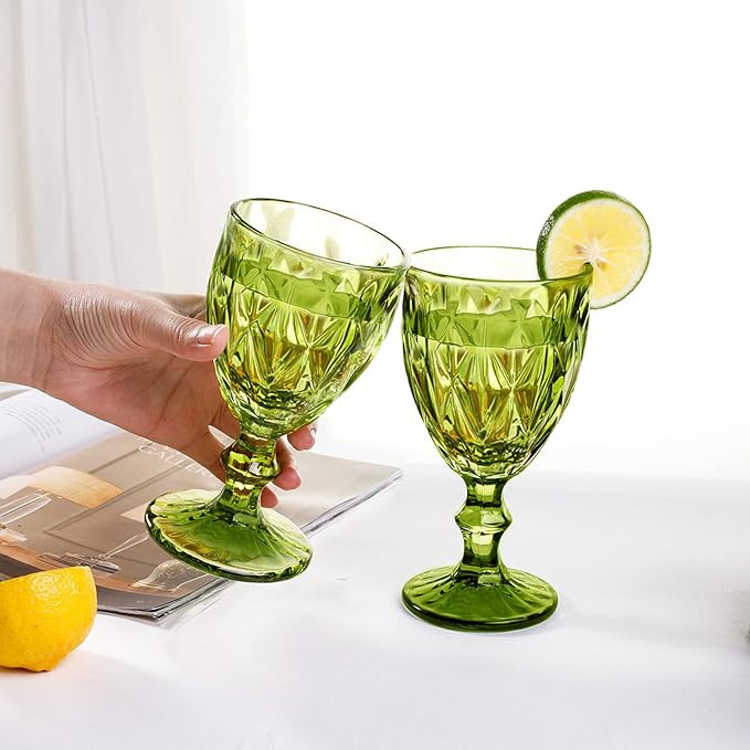 Набор (6 бокалов+6 рюмок), стекло, зеленый, 330 мл, 12 шт