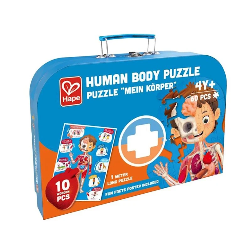 Пазл Hape Human Body Puzzle, 100x50x2.3 см, разноцветный Пазл Hape Human Body Puzzle, 100x50x2.3 см, разноцветный
