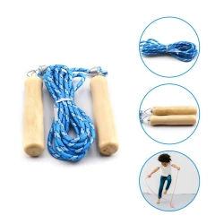 Скакалка 3233971702697, дерево, синяя