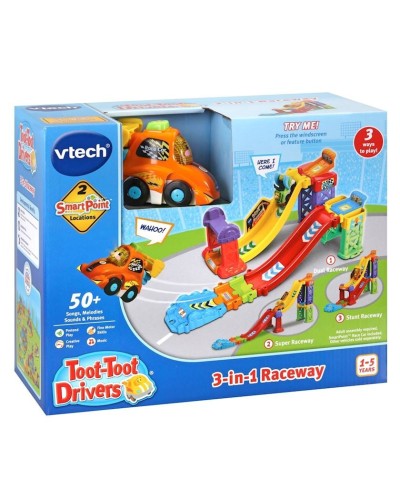 Avtotrek VTech Toot-Toot Drivers 3-in-1 Raceway 80-527503, 1-5 yaş
