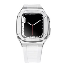 Qayış və çexol SW710 Apple Watch 44/45mm üçün White/Silver