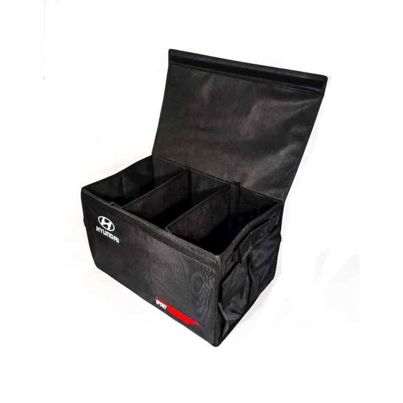 Cумка-органайзер для машины Hyundai, 33x24x17 см, черная Cумка-органайзер для машины Hyundai, 33x24x17 см, черная