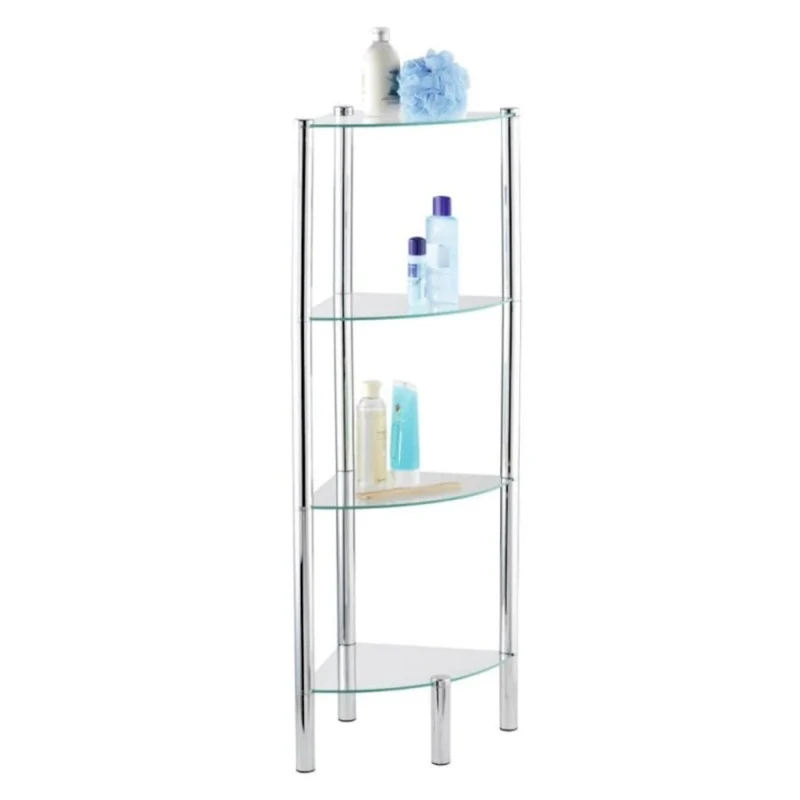 Полка для ванной Wenko, 30х104 см, серебристая/прозрачная Полка для ванной Wenko, 30х104 см, серебристая/прозрачная