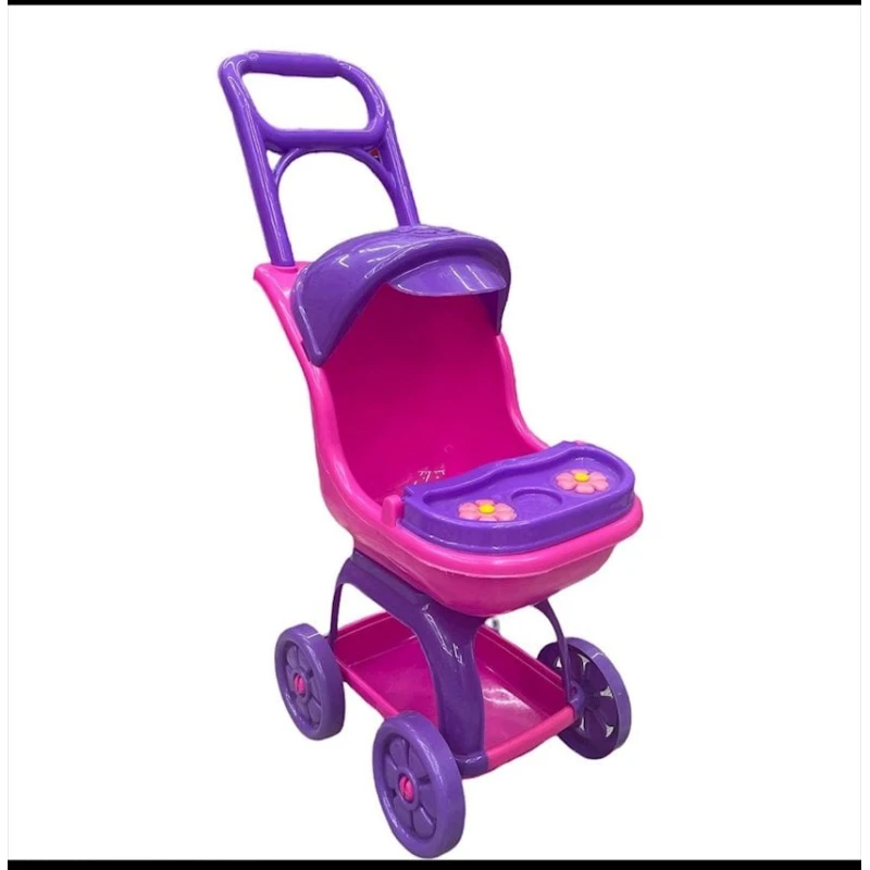 Коляска для кукол 002874U, 25x30x70 см, розовая Коляска для кукол 002874U, 25x30x70 см, розовая