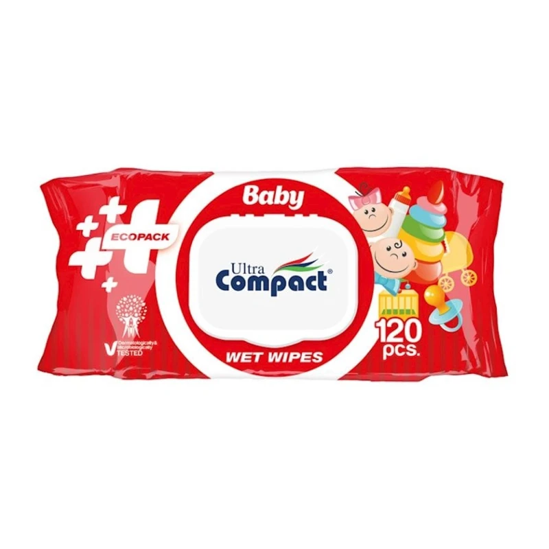 Uşaq nəm salfetləri Ultra Compact Ecopack 120 ədəd