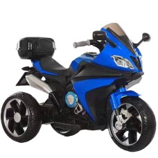 Uşaq elektrik motosikli Zies CN.M-605, 2 motor, 2 saat işləmə müddəti, ksenon faraları, səs effektləri, 13.5 kq, göy