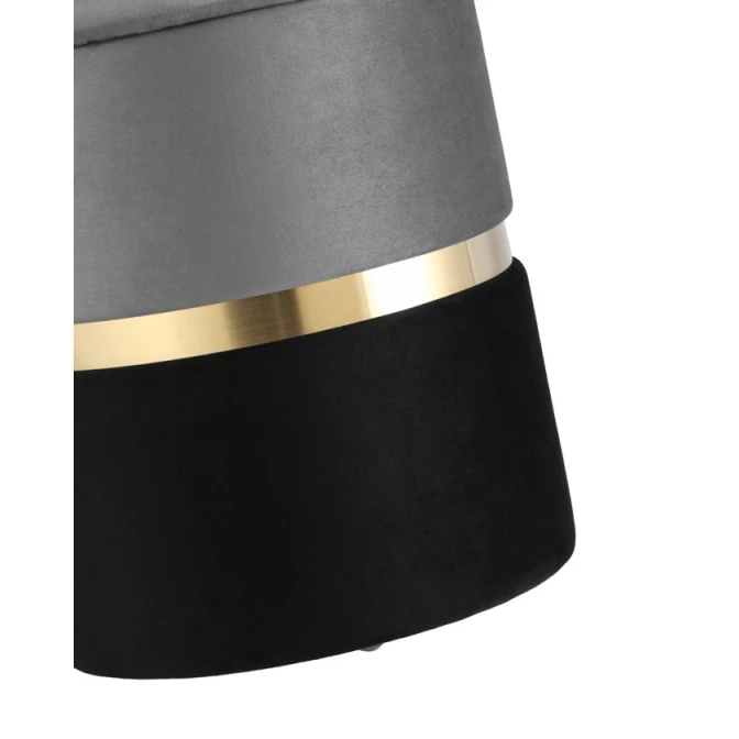 Пуфик 51, ткань, серый/черный, 40x35x35 см Пуфик 51, ткань, серый/черный, 40x35x35 см