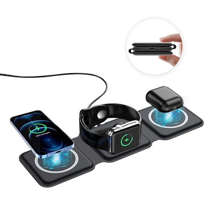 Simsiz enerji toplama cihazı 3 in 1 Wireless Charger