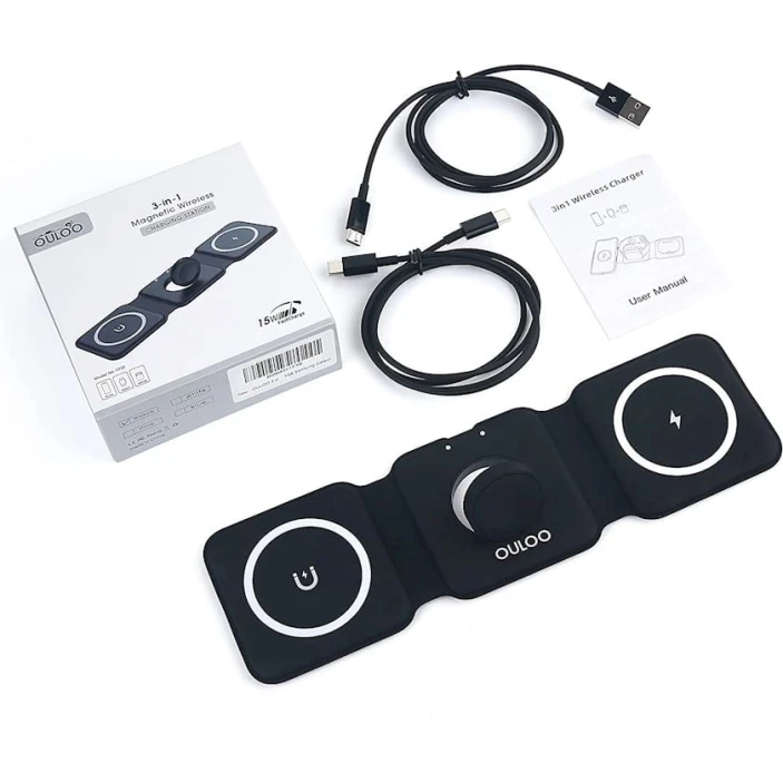 Simsiz enerji toplama cihazı 3 in 1 Wireless Charger