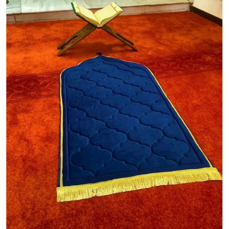 Коврик для намаза LowP202821, бархат, синий, 70х120 см