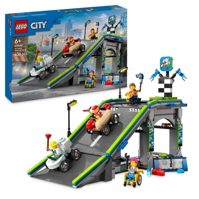 Конструктор LEGO City No Limits: Race Car Ramp Track 60460, 436 деталей, от 6 лет