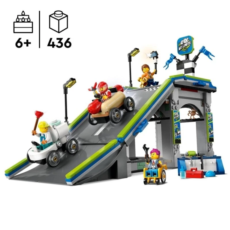 Конструктор LEGO City No Limits: Race Car Ramp Track 60460, 436 деталей, от 6 лет