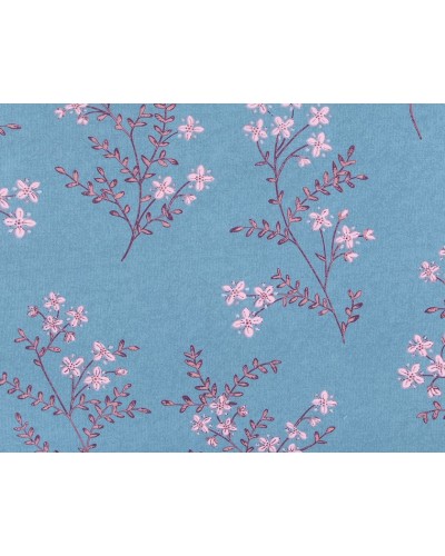 Yataq dəsti Артпостель Алонсо, yorğan üzü 200x220 sm, mələfə 220x240 sm, yastıq üzü 50x70/70x70 sm, avro, mako-satin, göy/çəhrayı