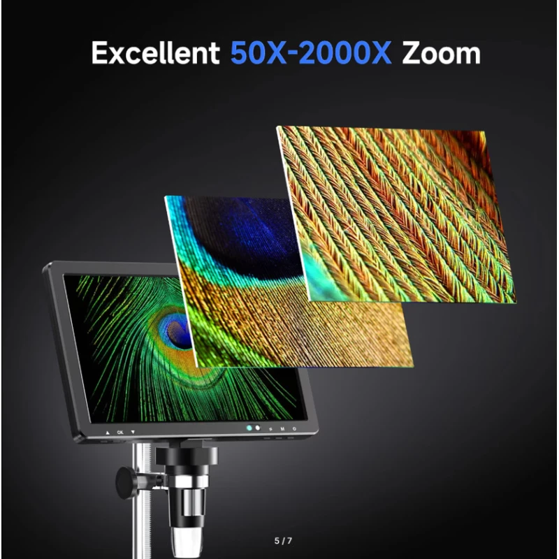 Цифровой паяльный микроскоп RIEVBCAU DM12 с 10,1 дюймовым IPS экраном 2000X