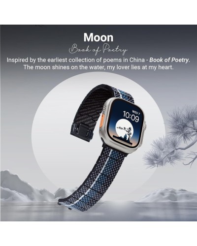 Kəmər Pitaka Moon Apple Watch Ultra/10/9/8/7/6/SE/5/4/3/2/1 üçün - 7493554148022