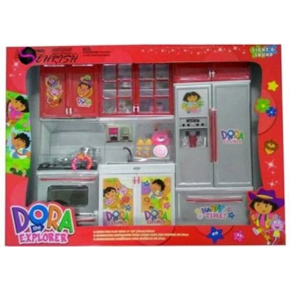 Mətbəx oyuncaq dəsti Dora Kitchen Set 3 Self, rəngbərəng