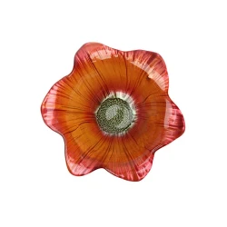 Миска в форме цветка Hom-me 104956, 23 см, стекло, оранжевая