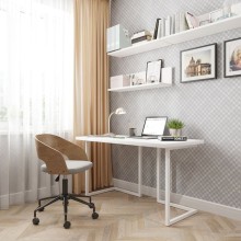 Yazı masası 3563_M2LoftTTWhwh Ağ, LDSP, 75x66x136 sm