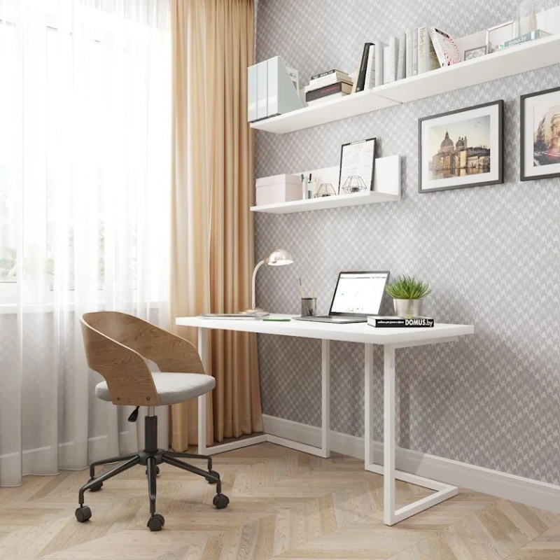 Письменный стол 3563_M2LoftTTWhwh Белый, ЛДСП, 75x66x136 см