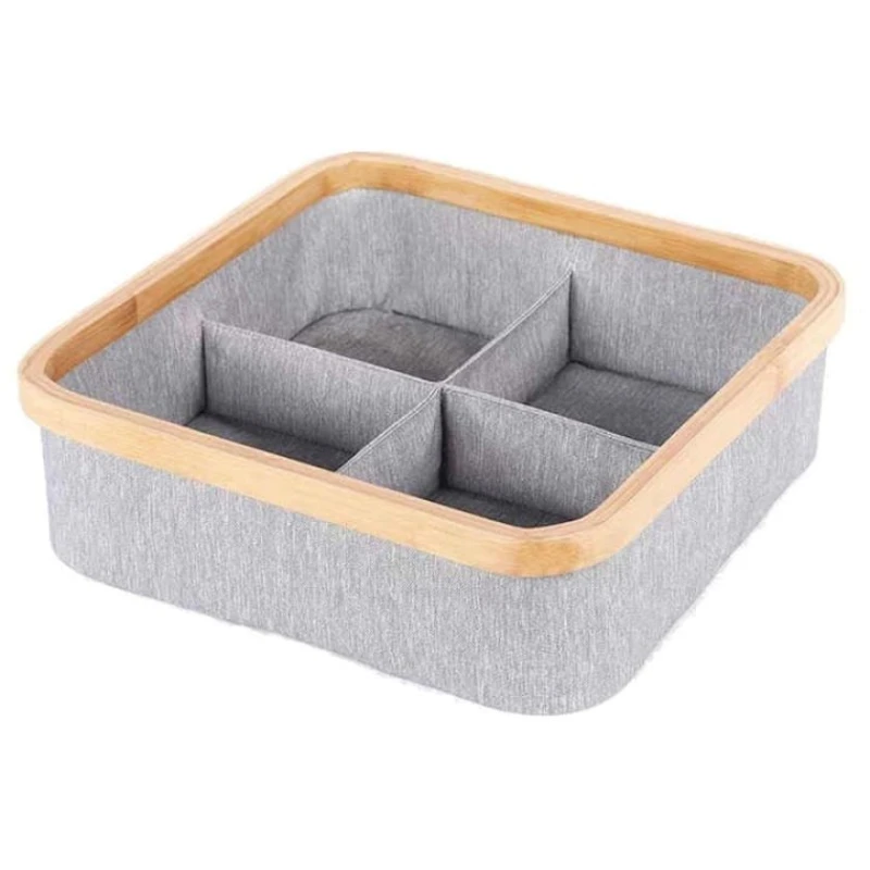 Органайзер, 30x30x9 см, полиэстер, 4 отделения, серый