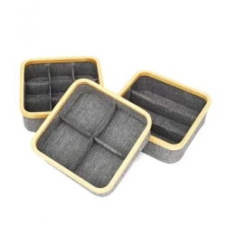 Органайзер, 30x30x9 см, полиэстер, 4 отделения, серый