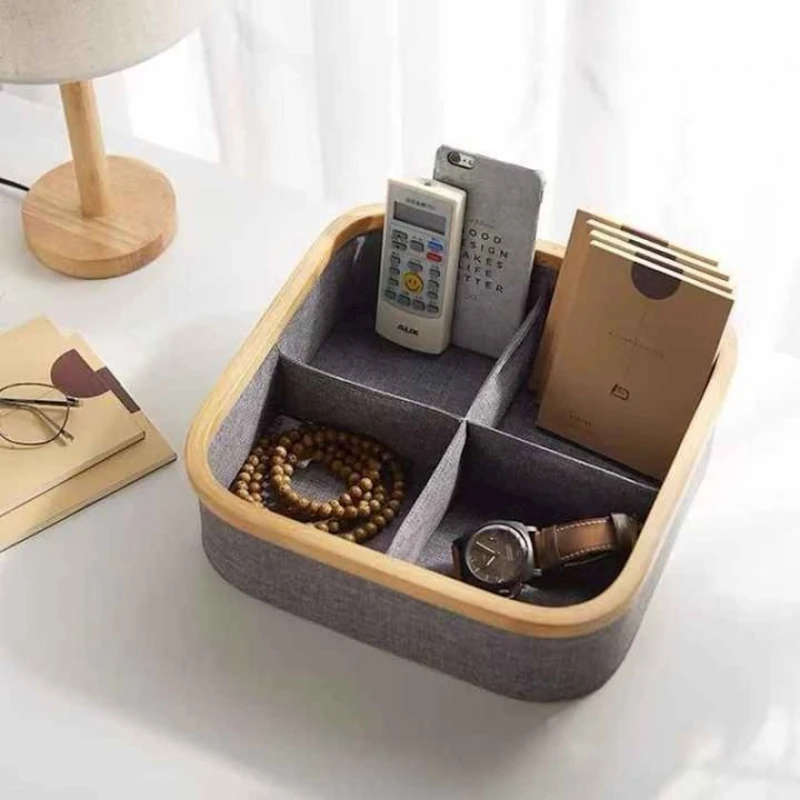 Органайзер, 30x30x9 см, полиэстер, 4 отделения, серый