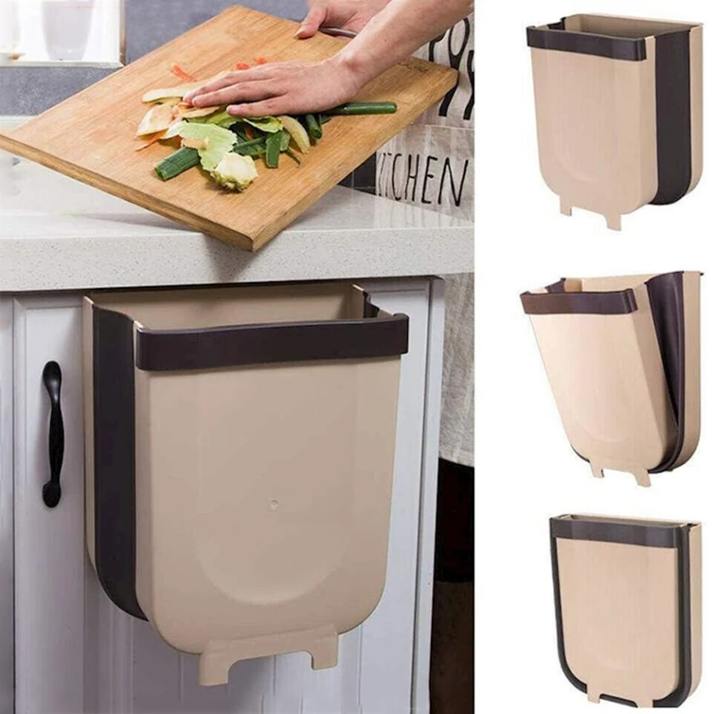 Урна для кухни, коричневая, 9 л