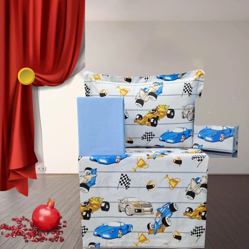 Детское постельное белье Narlı 000862, односпальное, хлопок, разноцветное, пододеяльник 160x220 см, простыня 180x240 см, наволочка 50x70 см/1 шт Детское постельное белье Narlı 000862, односпальное, хлопок, разноцветное, пододеяльник 160x220 см, простыня 180x240 см, наволочка 50x70 см/1 шт