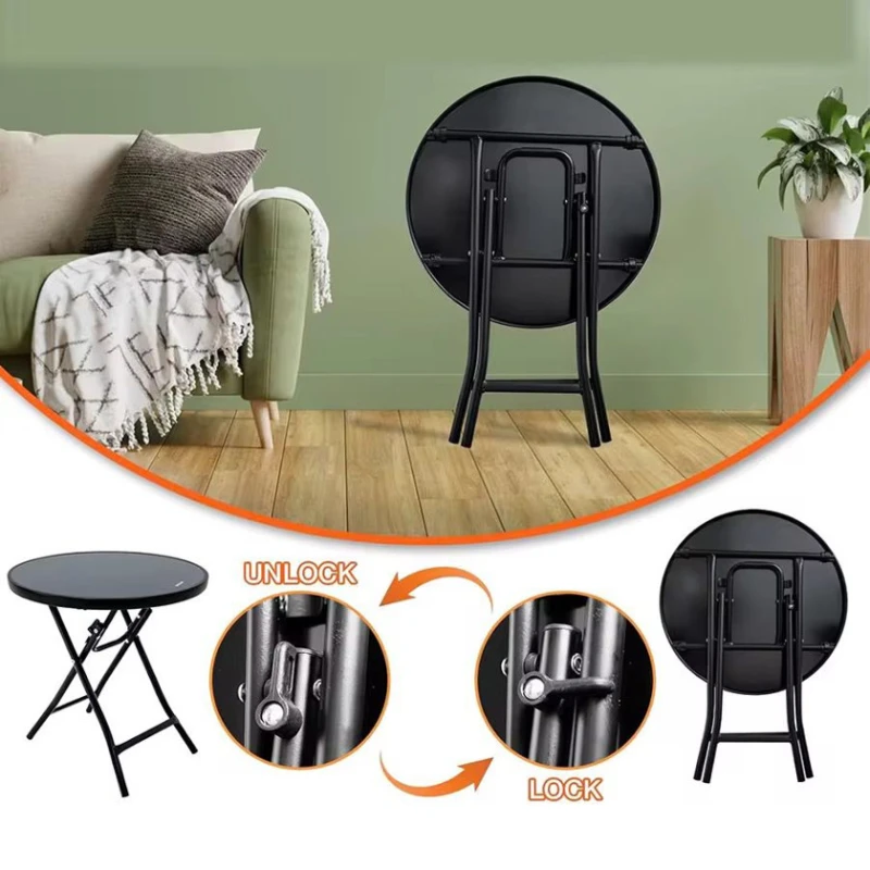 Складной стол 8292-25, стекло/металл, 60х60 см Складной стол 8292-25, стекло/металл, 60х60 см