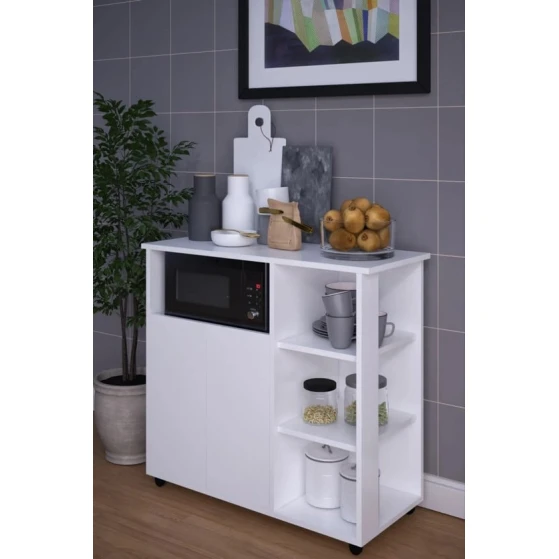 Шкаф кухонный Ev Plus Moka, ЛДСП, белый, 90х40х90 см