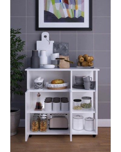 Şkaf mətbəx üçün Ev Plus Moka, LDSP, ağ, 90x40x90 sm